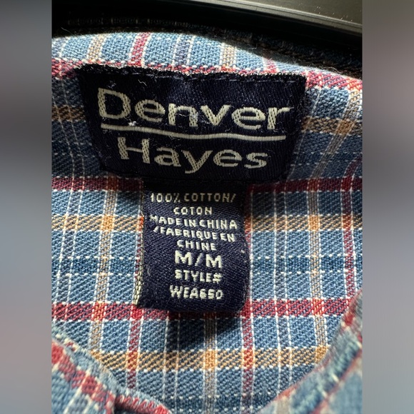 Vintage Mens Denver Hayes Button Up Longsleeve Shirt - Picture 9 of 12